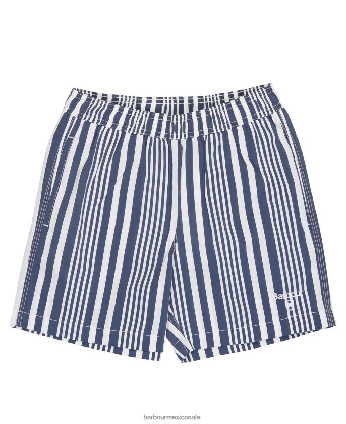 Barbour 8B6RFZ2519 ropa azul marino clásico Niños shorts de playa deckham