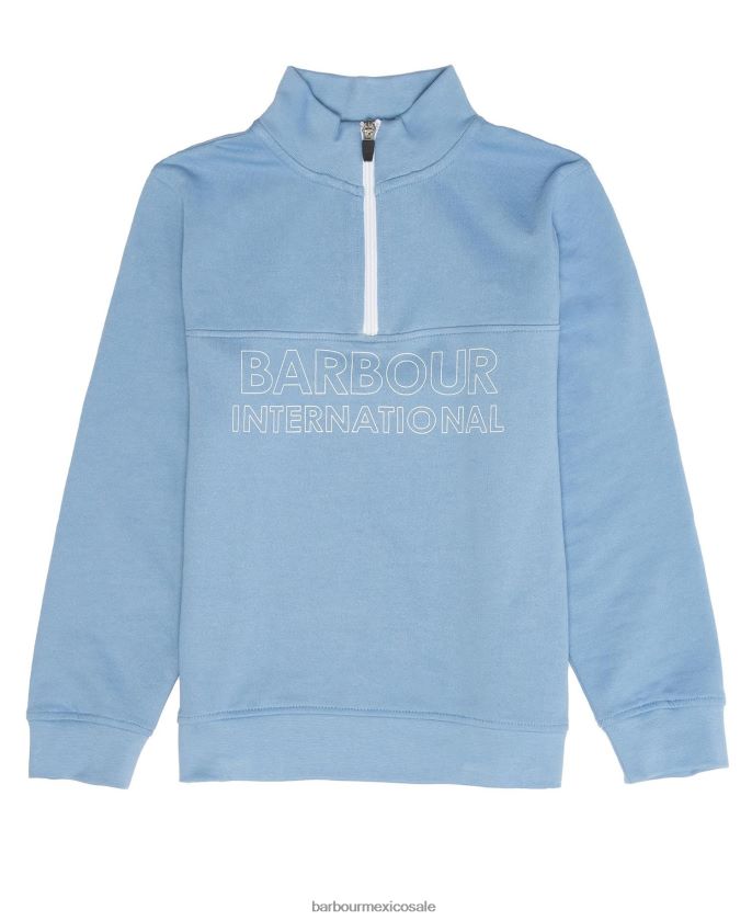 Barbour 8B6RFZ2526 ropa negro clásico Niños conjunto de sudadera con media cremallera y shorts trick