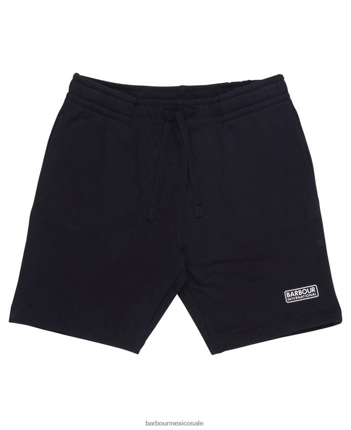 Barbour 8B6RFZ2536 ropa negro clásico Niños conjunto de sudadera con media cremallera y shorts trick